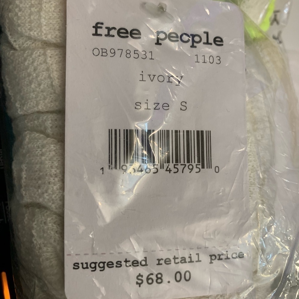 FREE PEOPLE -IVORY BEADED TUBE TOP - Picture 4 of 4